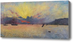 Купить картину Море в Сент-Адресс, Закат, 1907