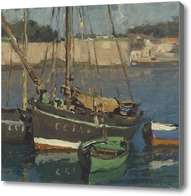 Картина Четыре лодки вдоль гавани