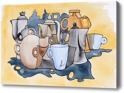 Картина Чайники и чашечки