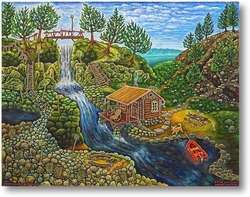 Картина Рыжее противостояние на ручье Чуруй (Каменный ручей)