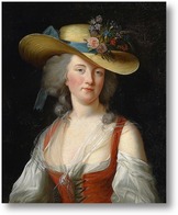 Картина Картина художника 19 века, портрет женщины