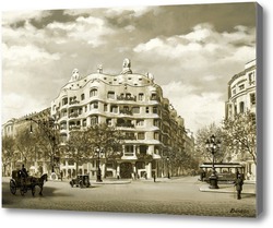 Картина Старая Барселона. Каса-Мила