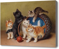 Картина Котята с мячом