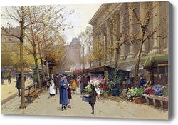 Картина Цветочный рынок у Ла Мадлен