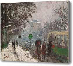 Купить картину Бульвар Бенау в снегу, Нейи-сюр-Сен