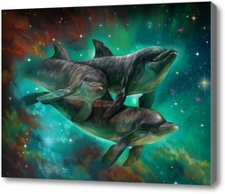 Картина Дельфины в космосе
