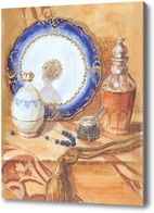 Картина старинная посуда