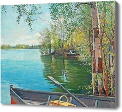 Картина Рыбалка на озере