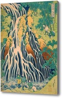 Картина Паломники на водопаде Кирифури на горе Куроками в провинции Шимо