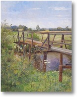 Картина Летний пейзаж с мостом
