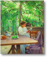 Купить картину В саду за чаем
