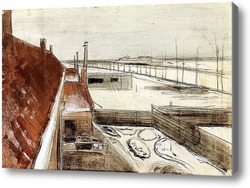 Картина Вид из окна студии Винсента зимой