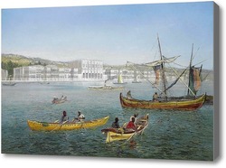 Картина Босфор и дворец Долмабахче, Стамбул, Эллис Пауль