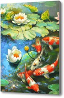 Картина Карпы и лилии