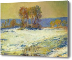 Картина К. Моне Сена. Беннекурт зимой1889 ( авторская копия)