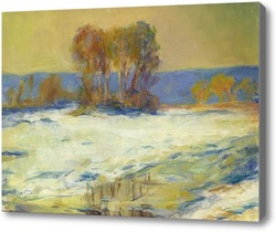 Картина К. Моне Сена. Беннекурт зимой1889 ( авторская копия)
