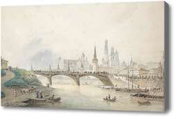 Купить картину Вид на Московский Кремль и реку