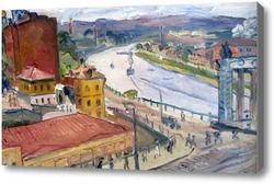 Картина Вид Старого Бородинского моста. 1943