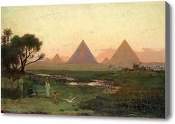 Картина Пирамиды в Гизе у берега Нила
