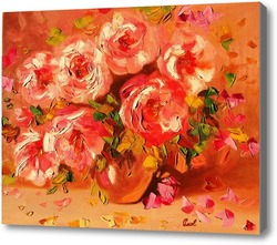 Картина Розовые розы.Холст 40х50
