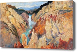 Картина Водопад Нижний Йеллоустоун