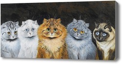 Картина Пять кошек