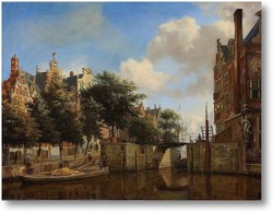 Картина Валы старого замка.Его острие в Амстердаме