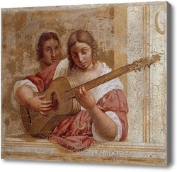 Картина девушка с гитарой