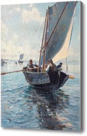 Картина Рыбаки на лодке