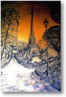 Картина Рассвет в Париже