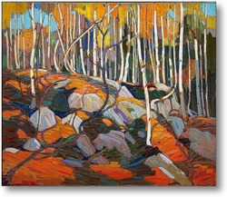 Картина Березовая роща, осень, зима 1915-16