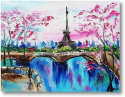 Картина Весна в Париже