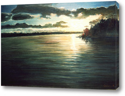 Картина Закат над озером