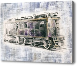 Картина Американский старинный поезд Ингерсол