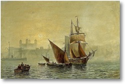 Купить картину Туман в порту, Лондон