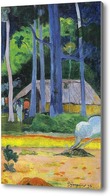 Картина Хижина среди деревьев