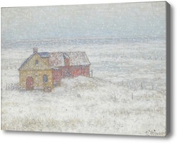 Картина Снегопад на ферме