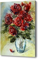 Картина Букет красных роз