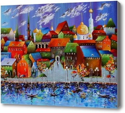 Картина Приморский  городок