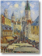 Картина Старые башни и рыночная площадь