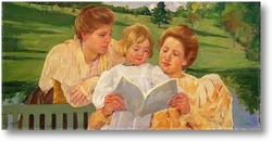 Картина Чтение семейной группы