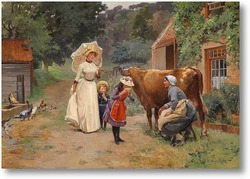 Картина Посещение фермы