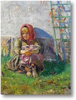 Картина Девочка в саду