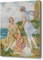 Картина Три женщины у моря.