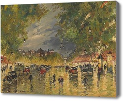 Купить картину Парижский ночной бульвар