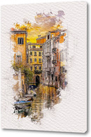Картина Венеция, акварельный скетч