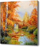 Картина Осенний пруд