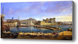 Картина Неаполь. Вид на Дарсена делле Галере