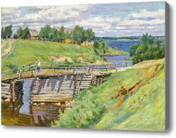 Картина Пейзаж с мостом.
