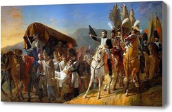 Купить картину Наполеон отдает честь раненым воинам, 1806.Дебре Жан-Батист
